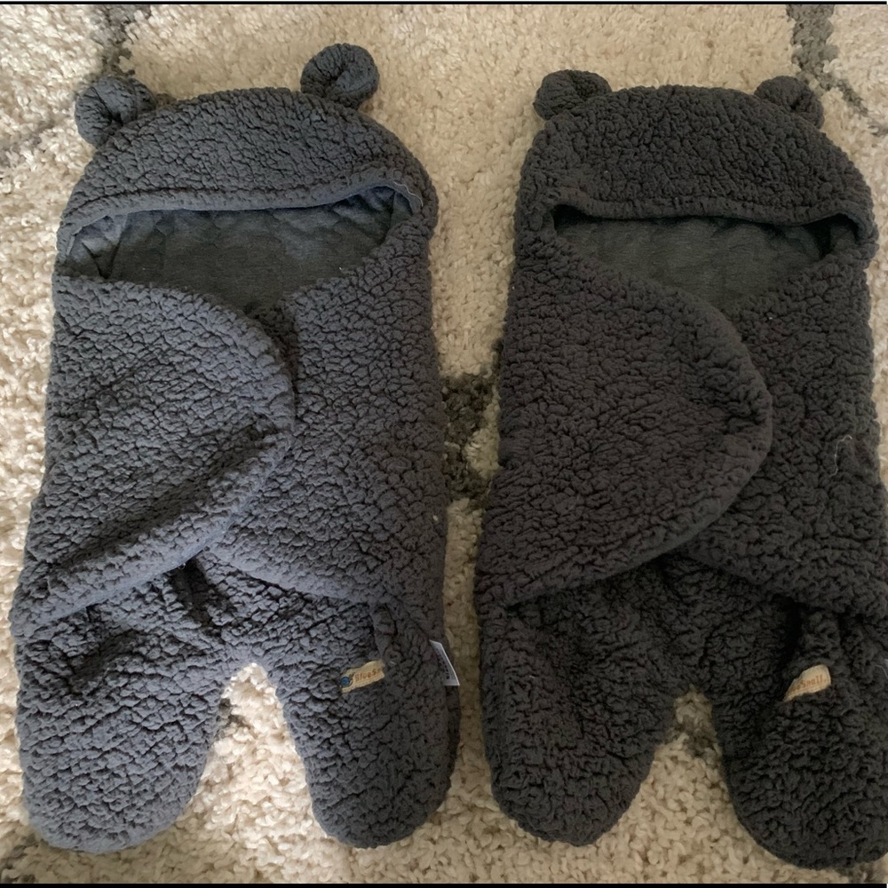 New super soft bear Sherpa swaddle